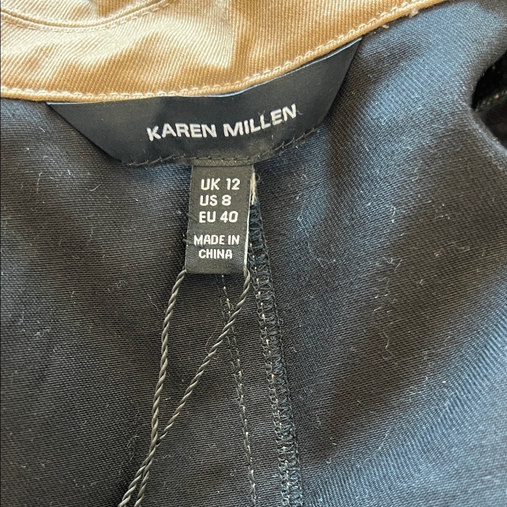 Karen Millen Black and Tan Utility Trench Coat - Picture 2 of 9